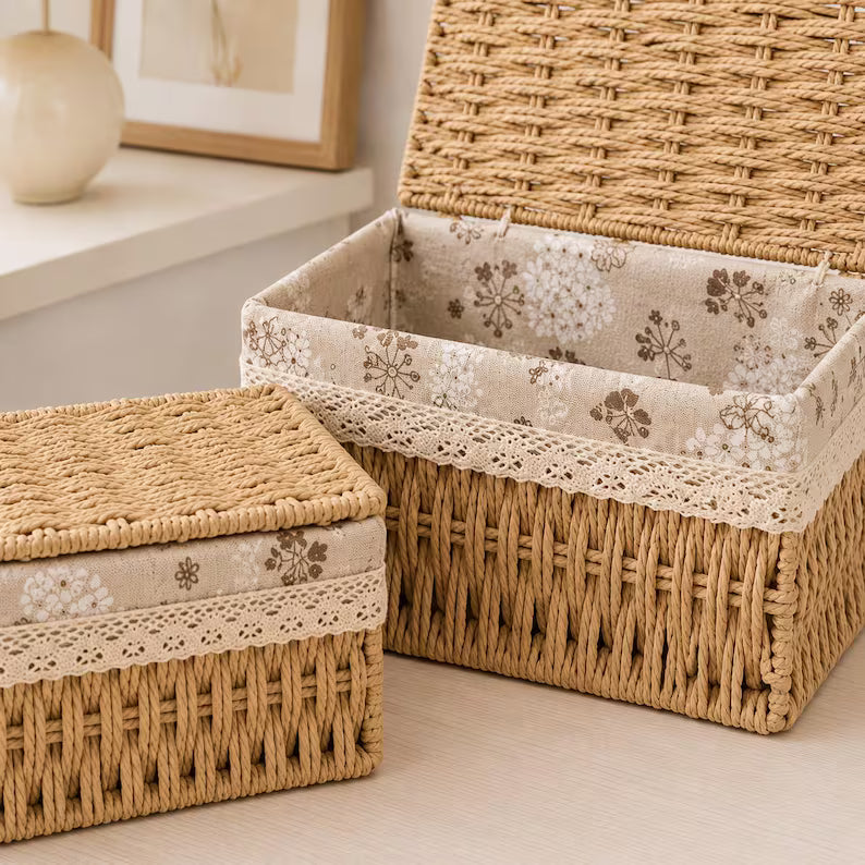 Handmade Rattan Storage Box